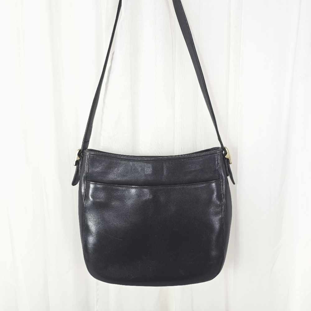 Vintage Coach Black Leather Chelsea Hobo Bag Style 6003 - Picture 1 of 9